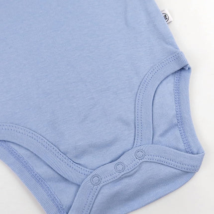 HonestBaby Lot de combinaisons sans manches et caracos une pièce 100 % coton biologique pour bébés garçons, filles, unisexes, Ombre Blues, 0-3 mois