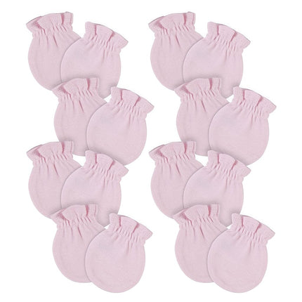 Gerber Baby Girls' 8-pack and 12-pack No Scratch Mittens, Gray Heather, 0-3 Months (8-pack)