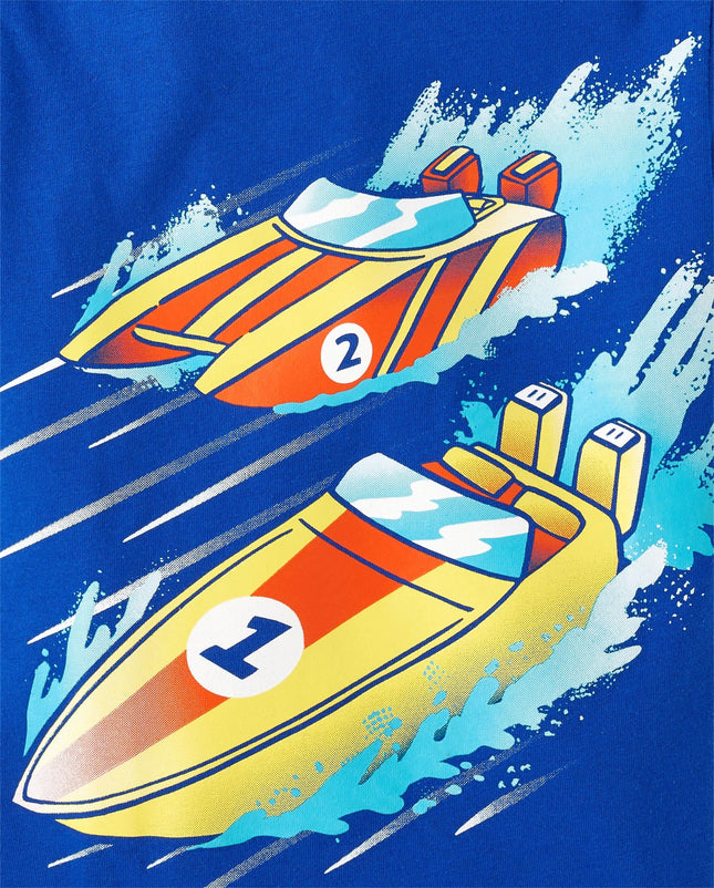 The Children's Place,Niños Bebés y Niños Pequeños,Camisetas Gráficas de Manga Corta de Vehículos,Paquetes Múltiples,Vehículos Múltiples Paquete de 3,5T