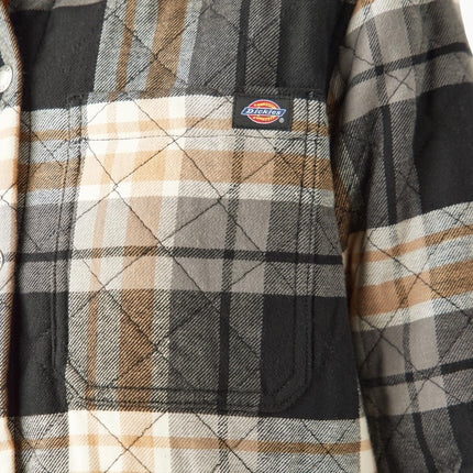 Veste-chemise en flanelle à capuche Dickies pour femme, noire, TP