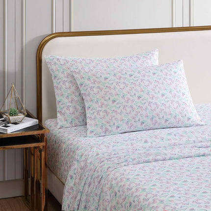 Betsey Johnson - Queen Sheets, Fade & Wrinkle Resistant Bedding Set with Matching Sham(s), Soft & Lightweight Bedding Essentials (Butterfly Rainbow Purple, Queen)
