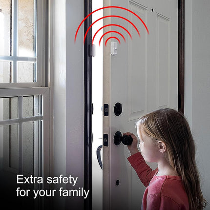 GE Personal Security Window/Door, 4-Pack, DIY Protection, Burglar Alert, Wireless, Chime/Alarm, Easy Installation, Ideal for Home, Garage, Apartment, Dorm, RV and Office, 45174, White