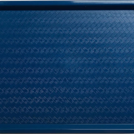 Carlisle FoodService Products Cafe Fast Food Cafeteria Tray with Patterned Surface for Cafeterias, Fast Food, and Dining Room, Plastic, 16.31 x 12.06 x 0.7 Inches, Blue, (Pack of 24)