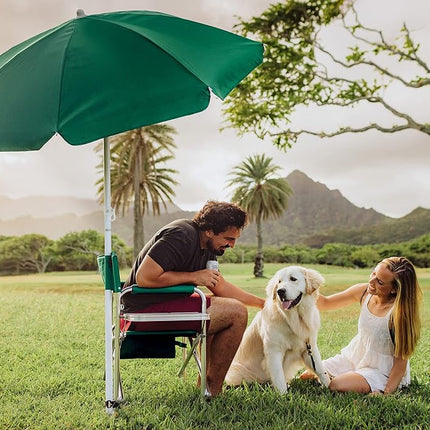 ONIVA POUR L'HEURE DU PIQUE-NIQUE - un parasol de plage d'extérieur de 1,68 m - Petit parasol de patio - Parasol de chaise de plage, (Vert Chasseur)