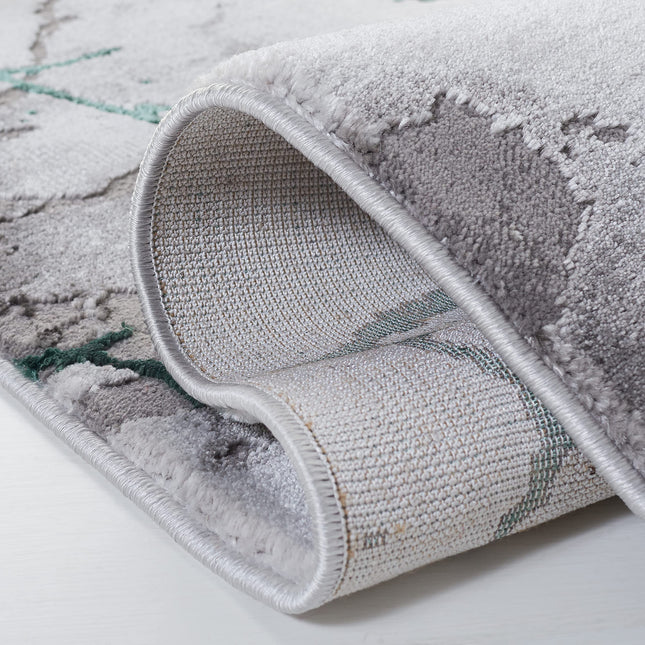 Alfombra Safavieh Craft Collection CFT877Y Moderna Abstracta, 2' 7" x 5', Gris/Verde