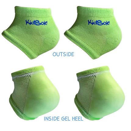 KidSole Sangle de Talon en Gel pour Enfants Souffrant de Sensibilité du Talon due à la Maladie de Sever, à la Fasciite Plantaire. (Vert)