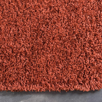 Unique Loom Solid Shag Collection Tapis de surface terracotta 3 x 5 (97 cm x 158 cm)