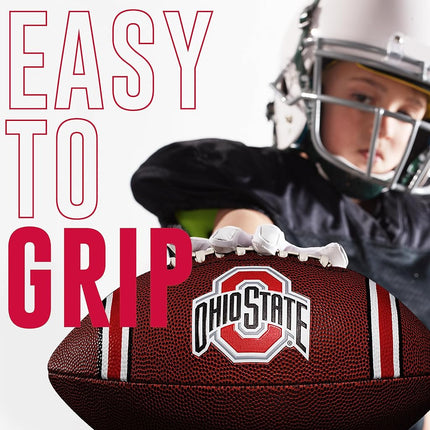 Franklin Sports NCAA Ohio State Buckeyes Kids Youth Football - Official College Team Football with Team Logos - Junior Size Football