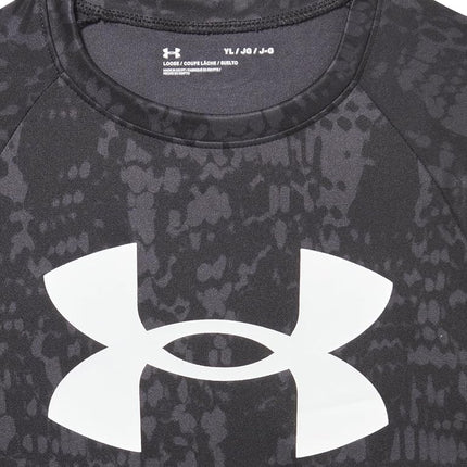 Tech Big Logo Under Armour Boys' Short Sleeve T-Shirt, (010) Black/White, XS