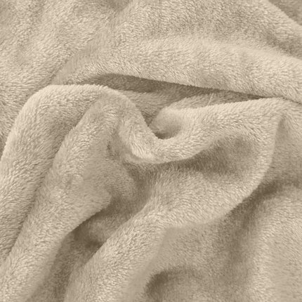 Elegant Comfort Luxuriously Soft 4-Piece Velvet Plush Flannel Sheet Set - Premium Quality - Cozy Warm, Anti-Static, Non Pilling Fuzzy Velvet Flannel Fleece Deep Pocket Sheet Set - Twin XL, Cream