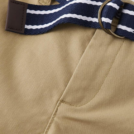Gymboree Boys' and Toddler Belted Chino Pants, Tan, 5T