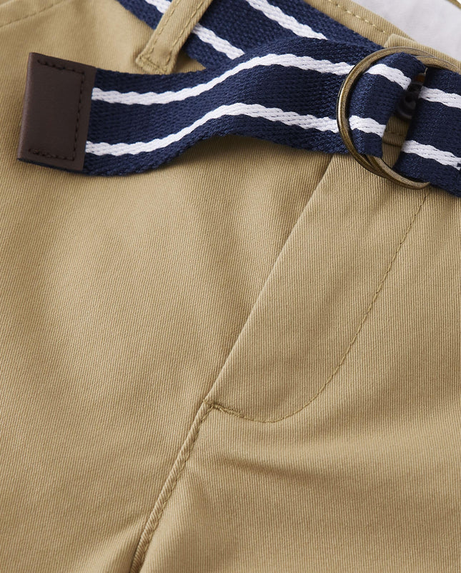 Pantalon chino ceinturé pour garçons et tout-petits Gymboree, couleur beige, taille 5T