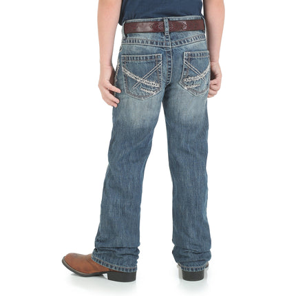 Wrangler Big Boys' 20x Vintage Boot Cut Jean, Breaking Barriers, 14 Slim