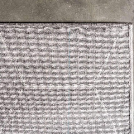Unique Loom Trellis Frieze Collection Lattice Moroccan Geometric Modern Light Gray Area Rug (3' 3 x 5' 3)
