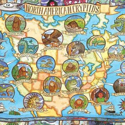 Buffalo Games - Adventure Destination - Cryptids of North America - 300 Large Piece Jigsaw Puzzle for Adults - Challenging Puzzle Perfect for Game Nights