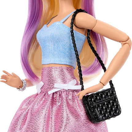 Barbie Deluxe Style Doll in Metallic Pink Barbiecore Skirt and Jacket