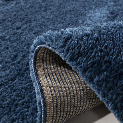 Safavieh Shaggy Indoor Woven Rectangle Area Rug, August Shag Collection, AUG900, in Navy, 91 X 152 cm for Living Room, Bedroom or Any Indoor Space