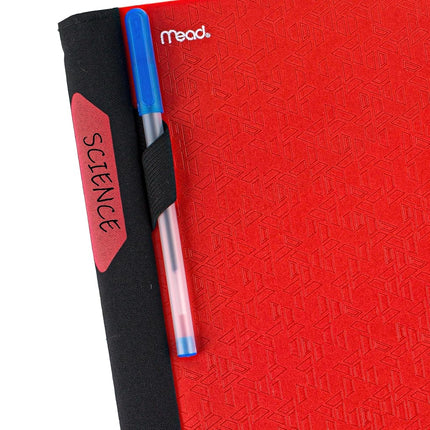 Cahier à spirale Five Star Advance Plus avec application d'étude, 3 sujets, papier ligné (réglure universitaire), 28 cm x 21,6 cm, 150 feuilles, avec protège-spirale et intercalaires repositionnables, rouge vif, 1 unité (73134)