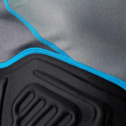 Champro Bull Rush Football Compression Shirt w Cushion System, Charcoal, Black Inset, Small