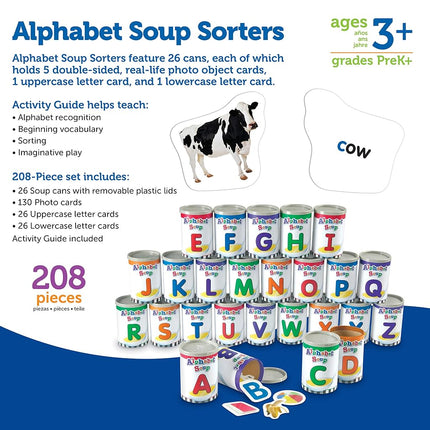 Learning Resources Alphabet Soup Sorters, Ages 4+