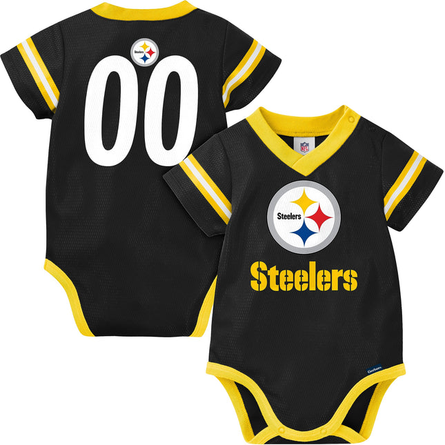 NFL Pittsburgh Steelers Team Jersey Bodysuit, blac