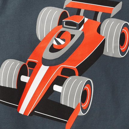 The Children's Place Camisetas gráficas de manga corta para niños y bebés, paquete de 3, coche de carreras/trío de coches de carreras/escena de coche de carreras, 18-24 meses