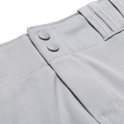 CHAMPRO Boys Open-Bottom Loose-Fit Baseball Pant with Adjustable Inseam and Reinforced Sliding Area Grey