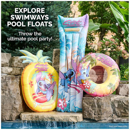 Swimways Stitch Swim Tube Pool Float, Inflatable Pool Floats & Kids Pool Toys, Swimming Pool Accessories & Beach Essentials for Teens Aged 14 & Up