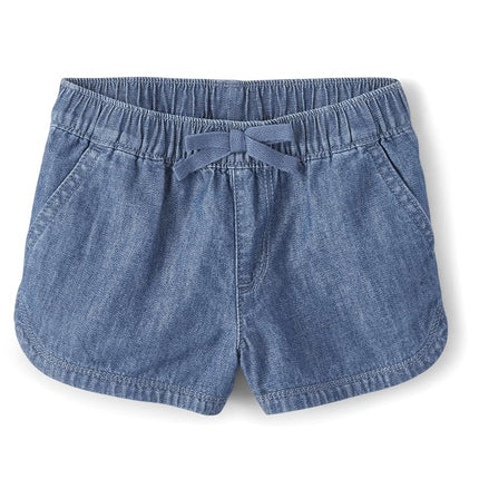 The Children's Place Baby-Girls and Toddler Pull On Chambray Shorts, Rose Wash, 3T