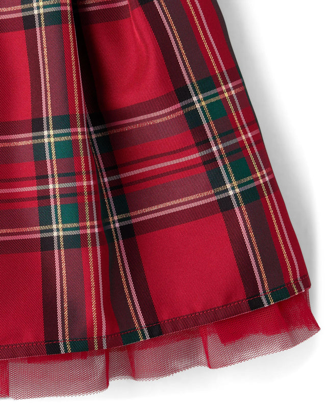 The Children's Place Girls' Sleeveless Dressy Dresses, Classic Red Plaid Velour, 10, Classic Red Plaid Velour, 10