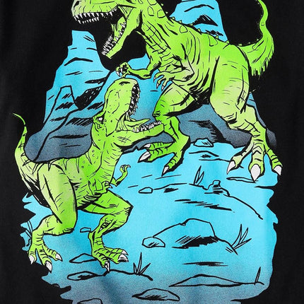 The Children's Place Boys' Dino Short Sleeve Graphic T-Shirts, Multipack, Dino Brawl/Dino/T-rex, XX-Large