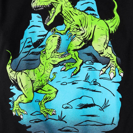 The Children's Place Boys' Dino Short Sleeve Graphic T-Shirts, Multipack, Dino Brawl/Dino/T-rex, XX-Large