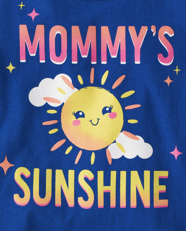 The Children's Place Baby Girls' and Toddler Assorted Everyday Short Sleeve Graphic T-Shirts,multipacks, Love Family/Mommy Sunshine/Daddys Star, 4T