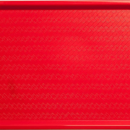 Carlisle FoodService Products Bandeja de Cafetería de Comida Rápida con Superficie Estampada para Cafeterías, Comida Rápida y Comedor, Plástico, 16.31 x 12.06 x 0.7 Pulgadas, Rojo, (Paquete de 24)