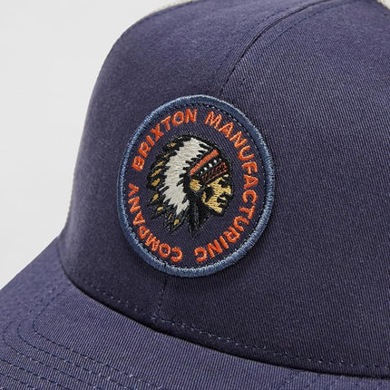BRIXTON Hats Rival Stamp NetPlus MP Trucker Cap - Washed Navy-Off White One Size