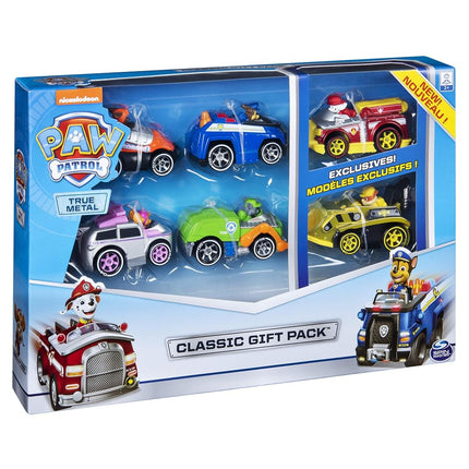 Paw Patrol True Metal Classic Gift Pack of 6 Collectible Die-Cast Vehicles, 1:55 Scale