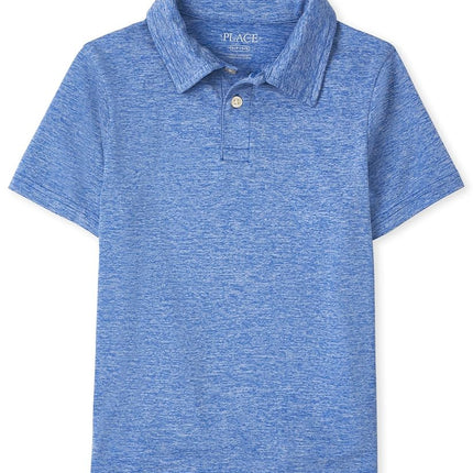 The Children's Place Boys' Uniform Performance Polo, Renew Blue Single, X-Large