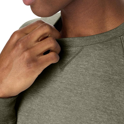 Hanes Men's Crewneck Sweatshirt, Tri-Blend French Terry, Camouflage Green Pe Heather, M