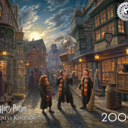 Buffalo Games Ceaco - 1000 Piece Thomas Kinkade Harry Potter Diagon Alley Puzzle for Adults, Silver Select - Quality 1000 Pieces Jigsaw Puzzle