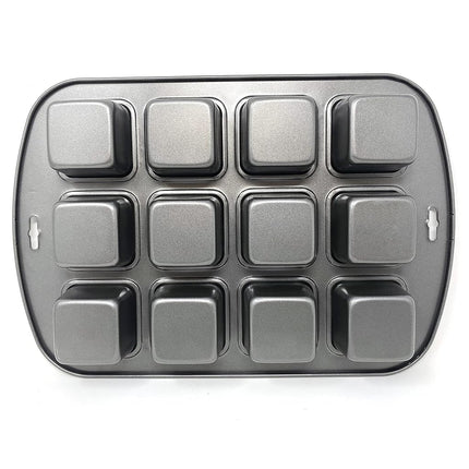 Norpro 3998 Nonstick 12-Cavity Linking Brownie Muffin Cupcake Cake Pan, Squares