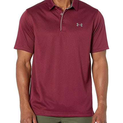 Under Armour Men's Tech Golf Polo T-Shirt, Brown, 4XL