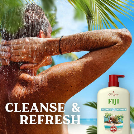 Old Spice Body Wash for Men, Fiji with Palm Tree Scent, 16 Fluid Ounce (Pack of 4)