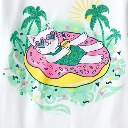The Children's Place Boys' Gamer Short Sleeve Graphic T-Shirts,multipacks, Mermaid/Paradise/Cat Float, XX-Large