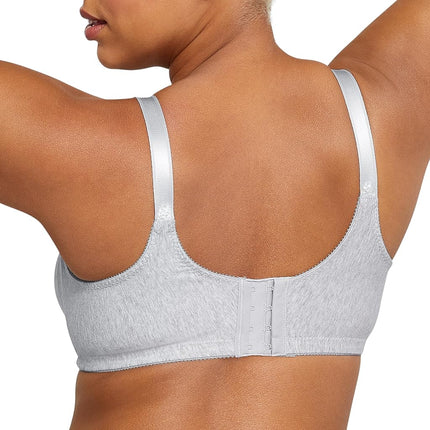 Bali Women's Double Support Cotton Stretch Wire-Free Bra, Heather Grey, 40D