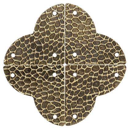 Dritz Home 44792-65 Quincaillerie de campagne Petit coin lisse à quatre feuilles, nickel (paquet de 3)