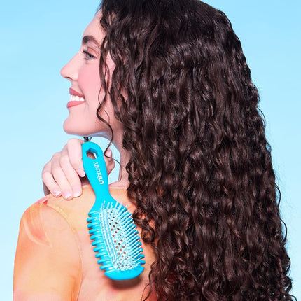 FHI Heat UNbrush Curl Defining Brush — Wavy, Coily, and Curly Hair Brush with DuoFlex Bristles & StyleCurl Handle — for Gentle Detangling & Faster Styling on Wet Hair - Cool Breeze