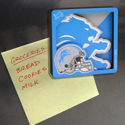 YouTheFan NFL Detroit Lions 3D Logo Series Magnets