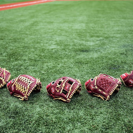 Rawlings Sandlot Series Leather Basket Web Baseball Glove, 12", Right Hand Throw