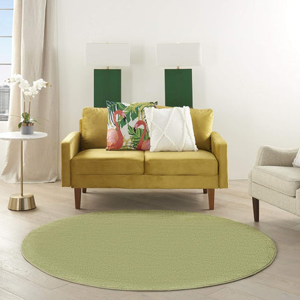 Nourison Essentials Indoor/Outdoor Green 6' Round Area Rug