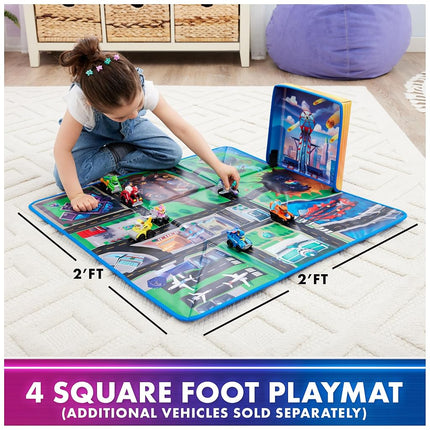 PAW Patrol The Mighty Movie - Pup Squad Gift Pack with Play Mat, Mega Pups Chase and Vee Pup Squad Racer Toy Car